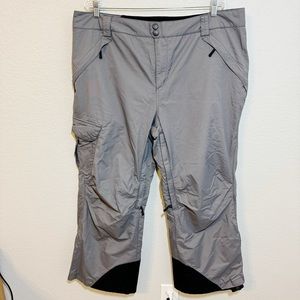 Obermeyer Mens Saranac Ski Insulated Waterproof‎ Pants Gray Blsck  XL